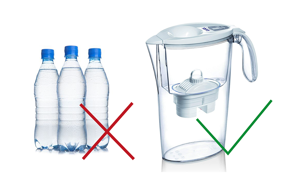 carafe filtrante pour une cuisine zéro déchet